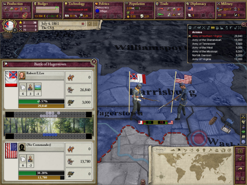 Victoria II: A House Divided (PC) - Steam Key - EUROPE