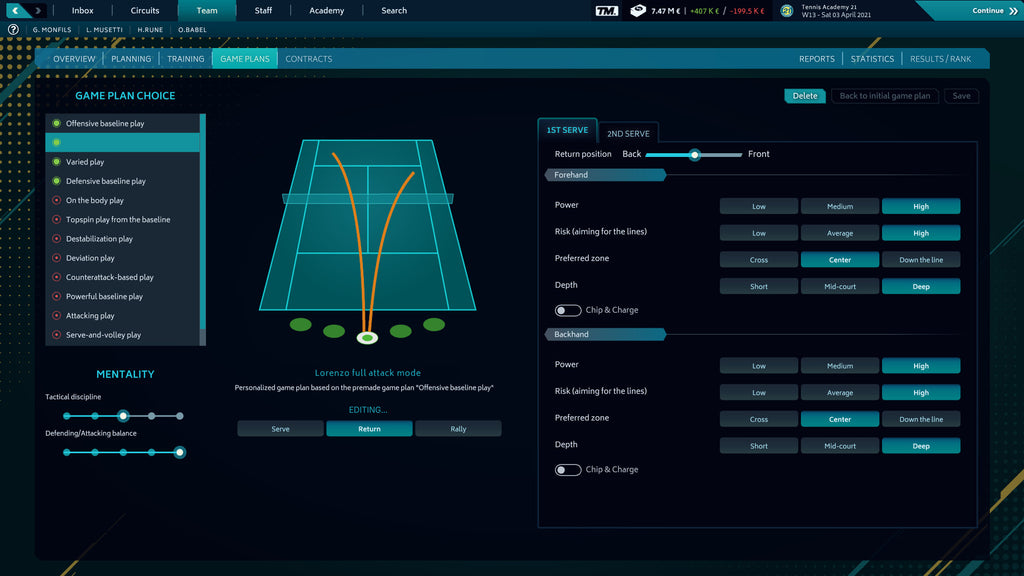 Tennis Manager 2021 (PC) - Steam Key - EU