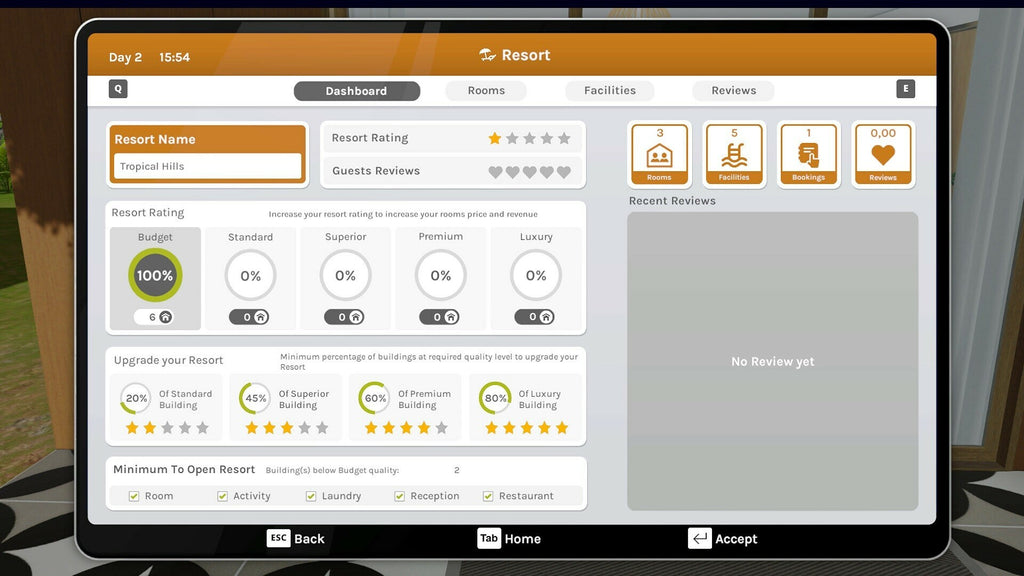 Hotel: A Resort Simulator (PC) - Steam Key - GLOBAL
