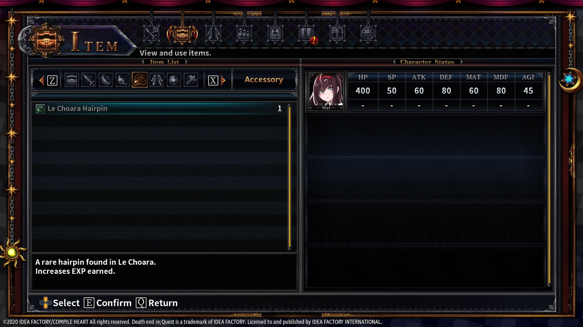 Death end re;Quest 2 - EXP Booster Equipment (PC) - Steam Key - GLOBAL