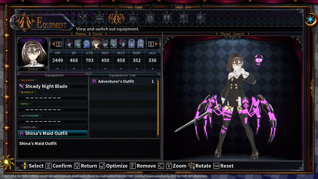 Death end re;Quest 2 - Shina's Maid Outfit (PC) - Steam Key  - EU