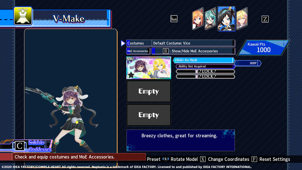 Neptunia Virtual Stars - Hibiki Ao Pack (PC) - Steam Key - GLOBAL