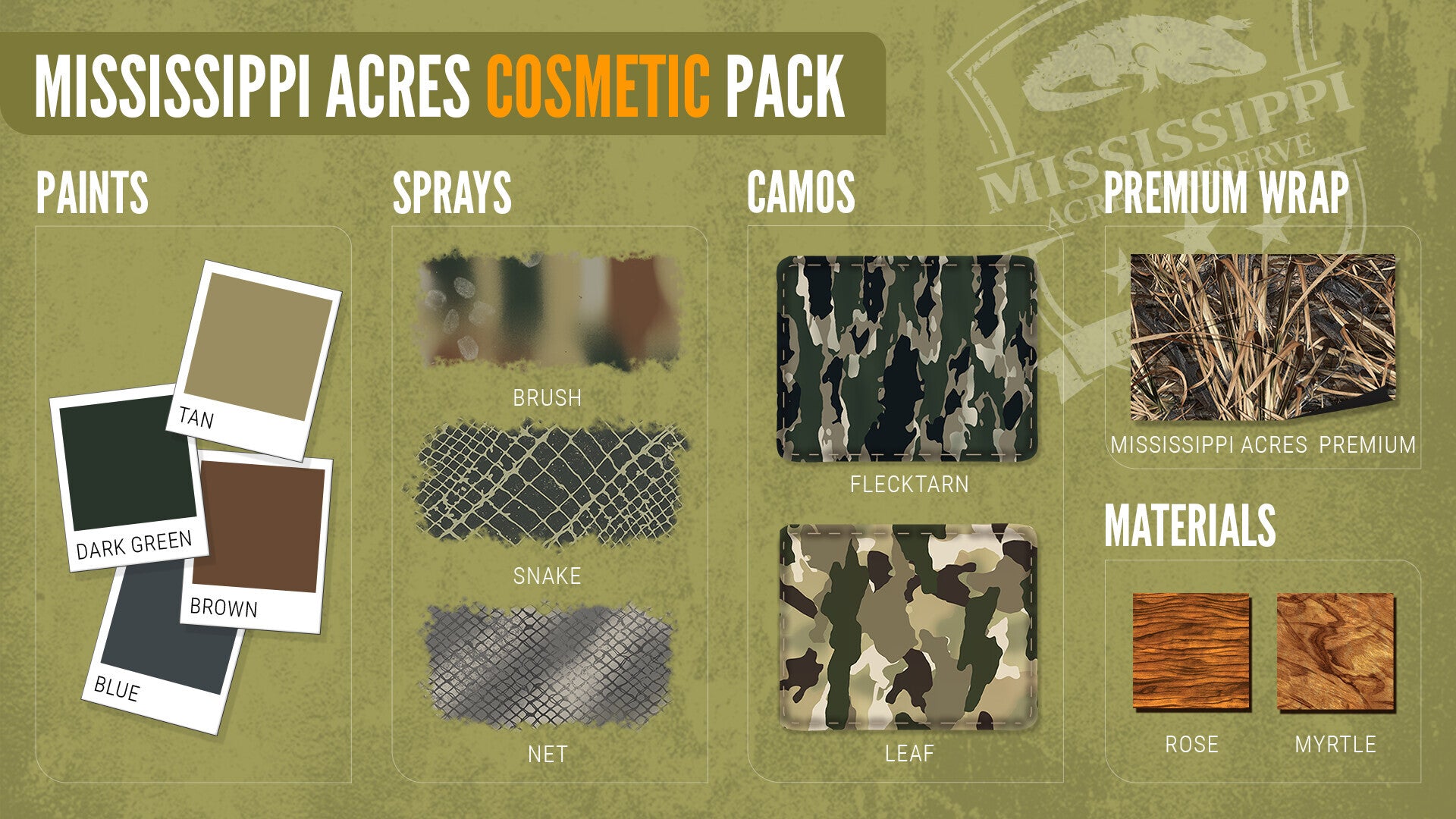 TheHunter: Call of the Wild - Mississippi Acres Cosmetic Pack (PC) - Steam Key - GLOBAL