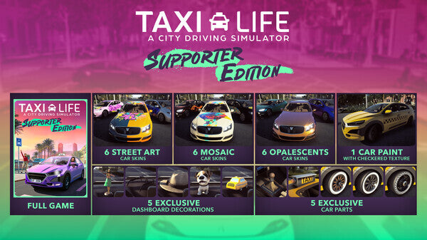 Taxi Life: A City Driving Simulator - Supporter Pack (PC) - Steam Key ROW