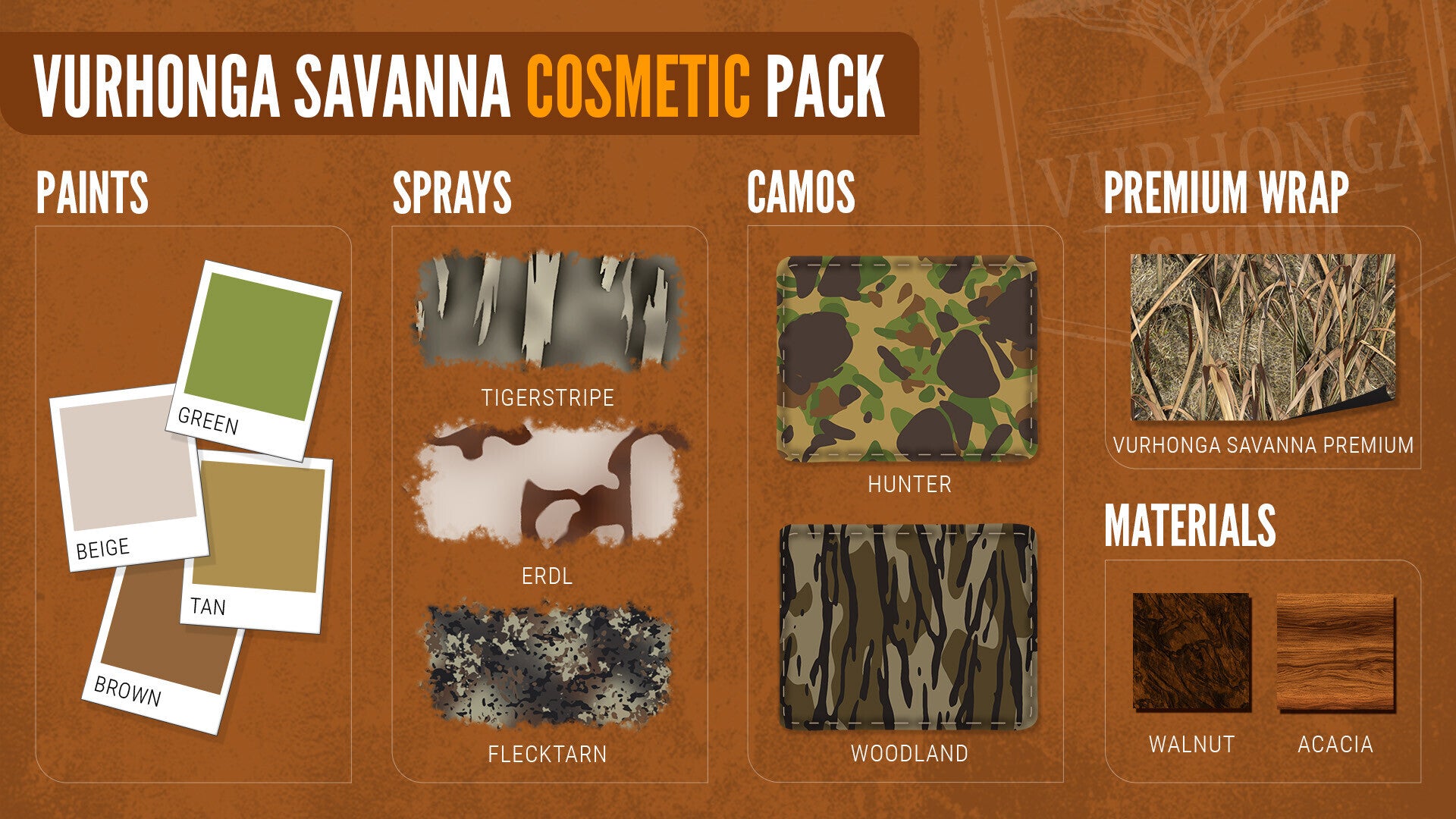 TheHunter: Call of the Wild - Vurhonga Savanna Cosmetic Pack (PC) - Steam Key - GLOBAL