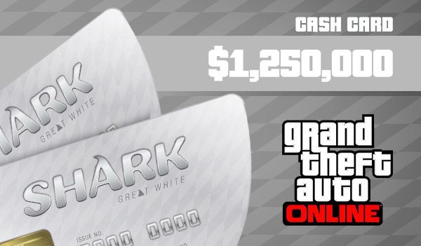 Grand Theft Auto Online: Great White Shark Cash Card 1 250 000 PC Rockstar Key GLOBAL