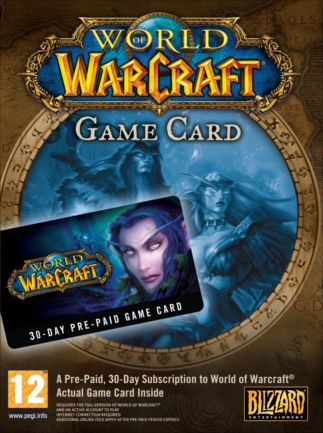 World of Warcraft Time Card 30 Days Battle.net EUROPE