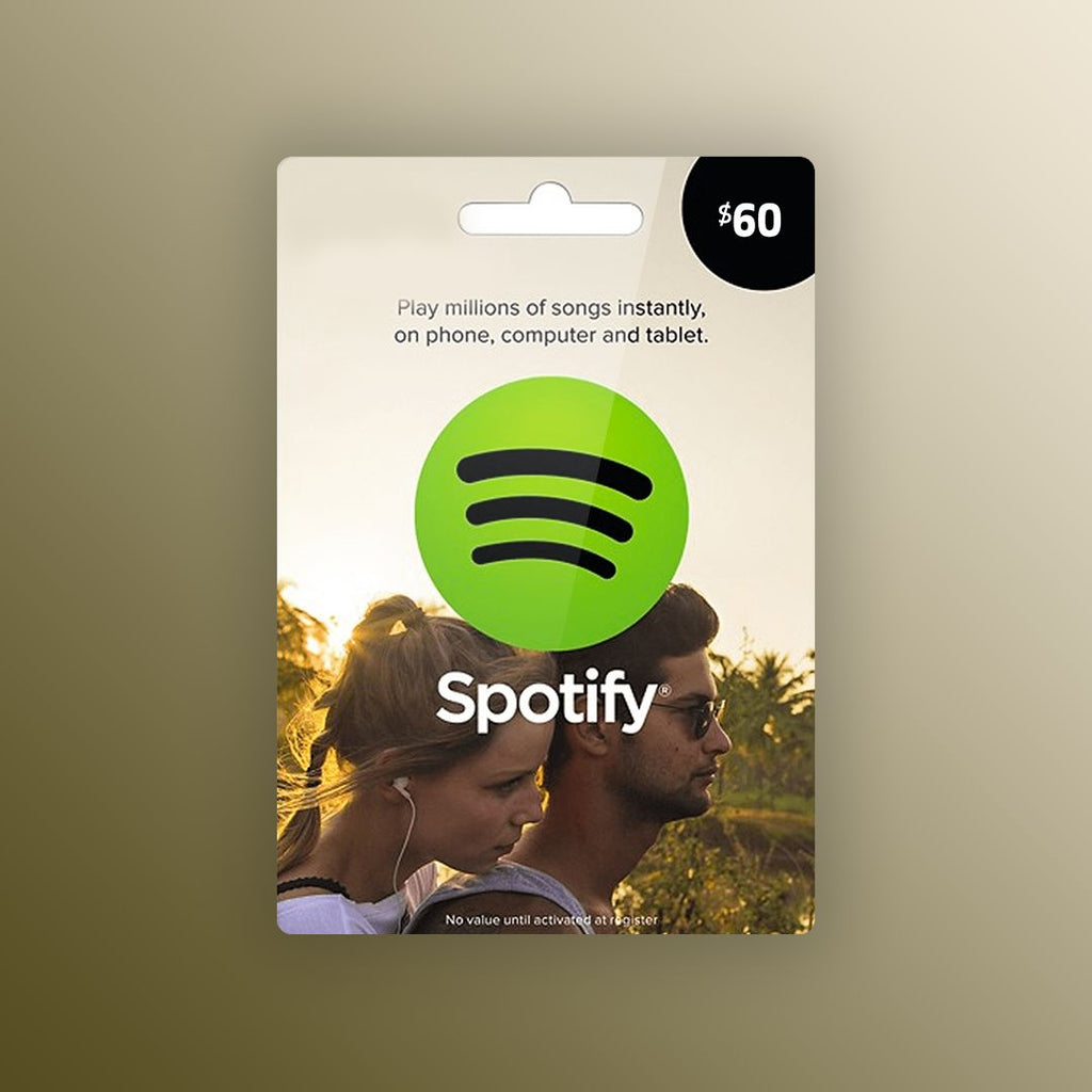 Spotify Gift Card 60 USD - Spotify Key - UNITED STATES