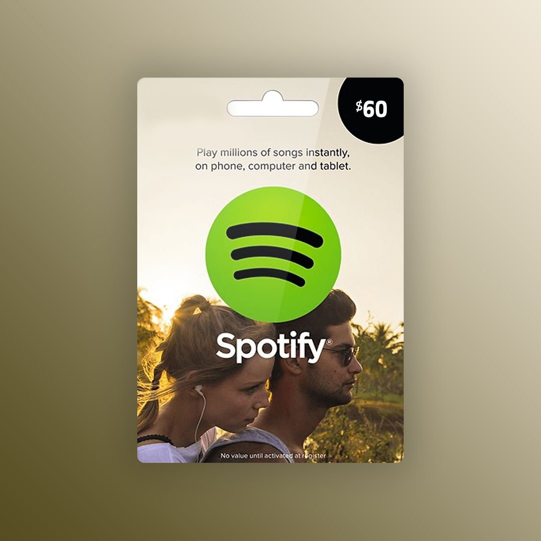 Spotify Gift Card 60 USD - Spotify Key - UNITED STATES