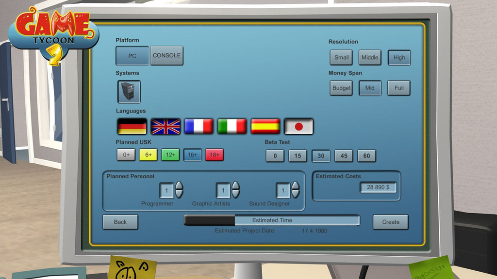 Game Tycoon 2 Steam Key GLOBAL