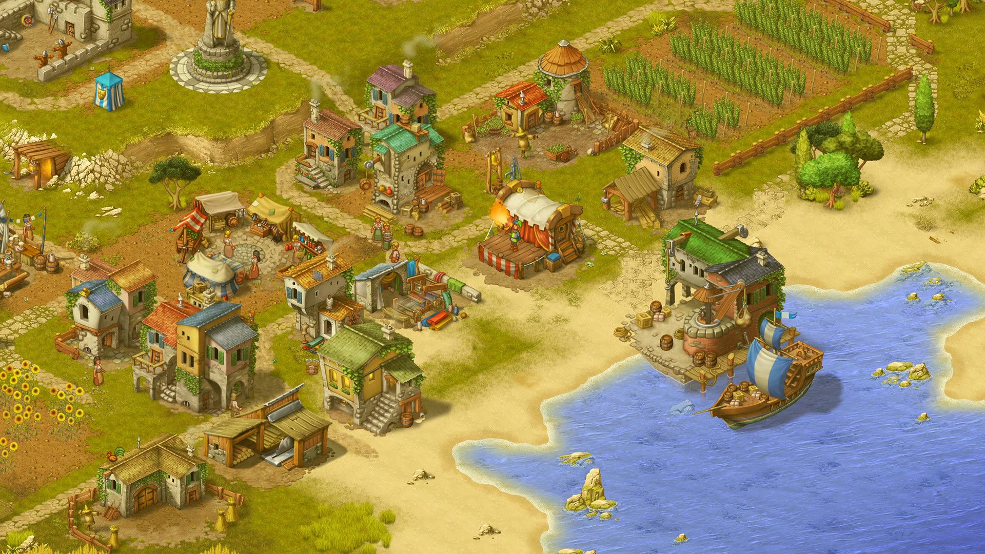 Townsmen - A Kingdom Rebuilt: The Seaside Empire (PC) - Steam Key - GLOBAL