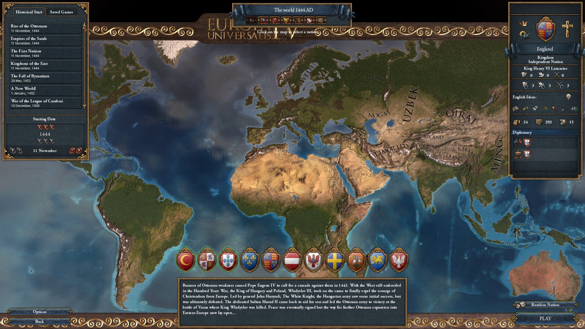 Europa Universalis IV | Starter Edition (PC) - Steam Key - GLOBAL