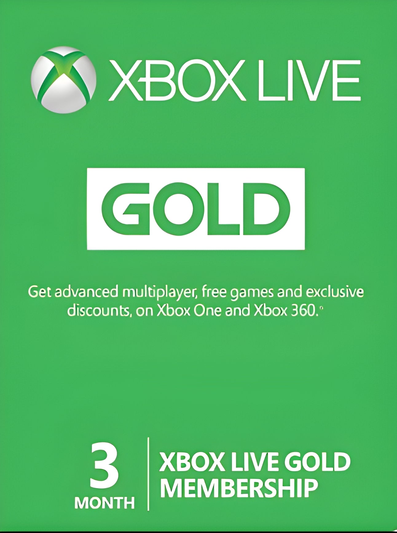 Xbox Live GOLD Subscription Card 3 Months Xbox Live GLOBAL