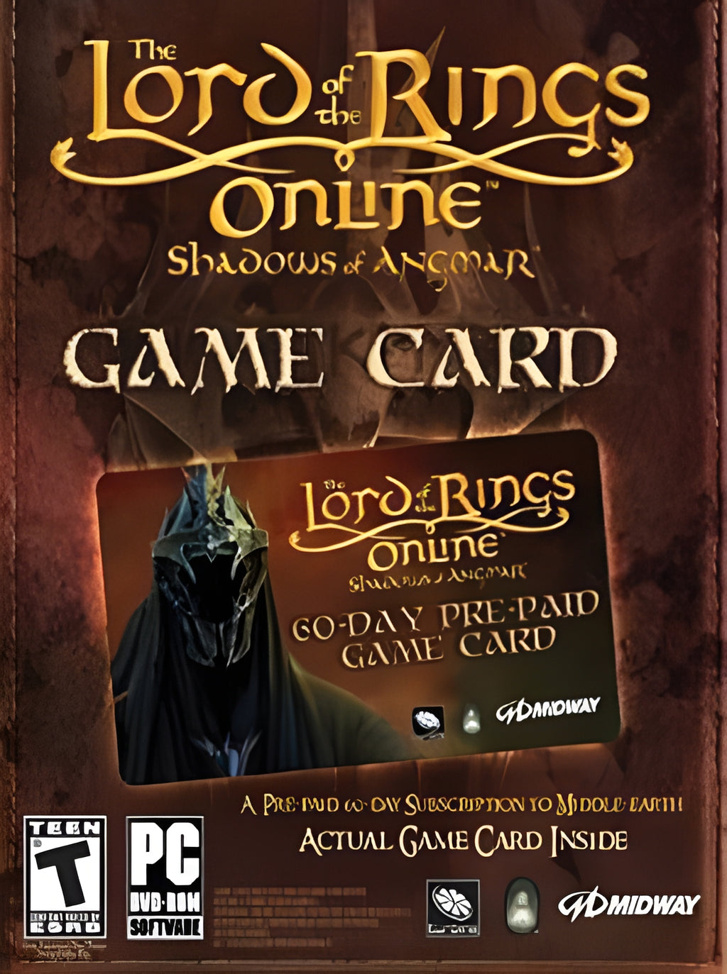 Lord of the Rings Online Time Card Prepaid 60 Days LOTRO EUROPE