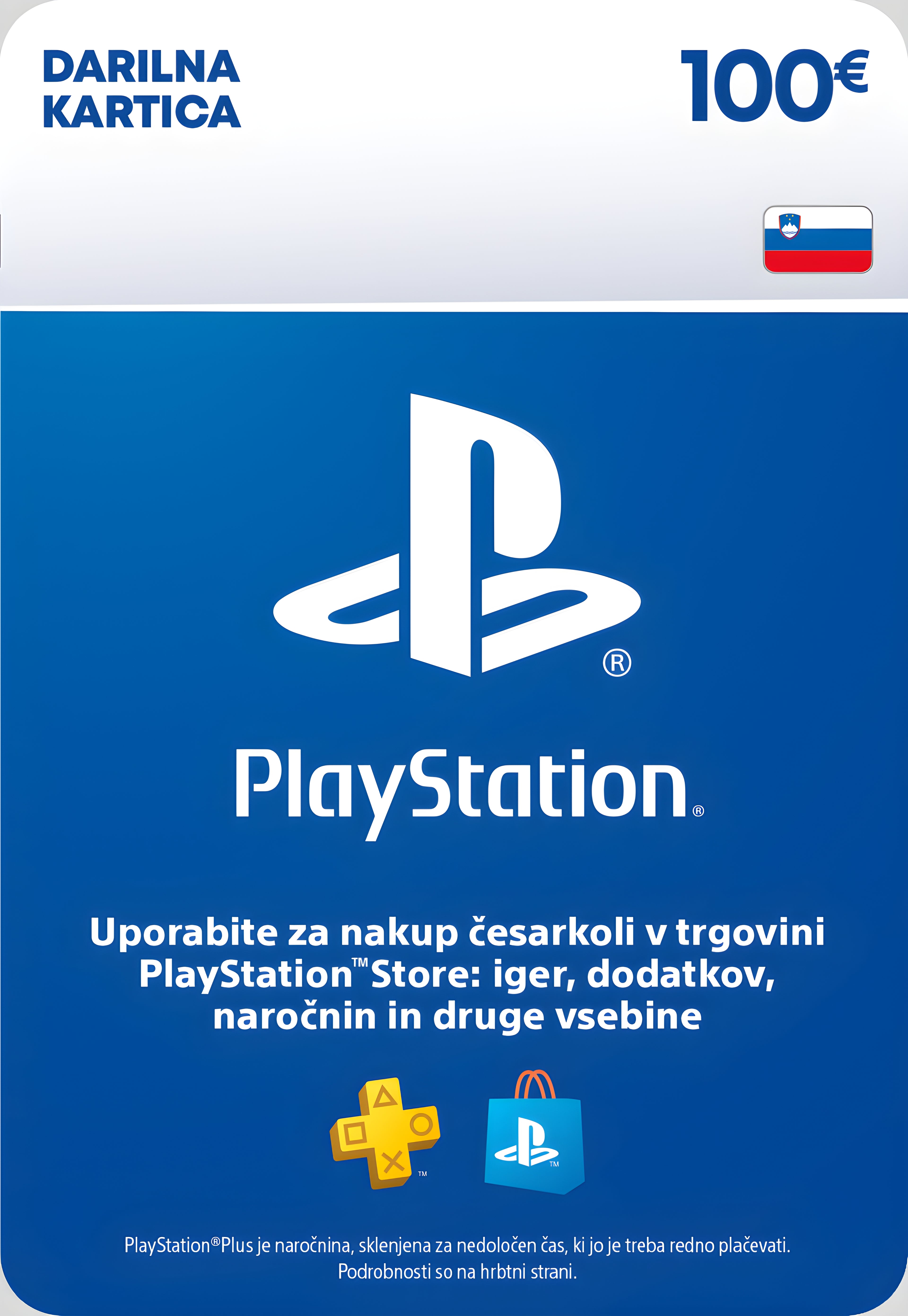 Sony PlayStation Network Card 100 EUR (SI) PSN Key SLOVENIA